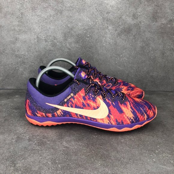 Nike Zoom Rival XC Spike Running Shoe Sneaker, Orange Purple, Women's 9
